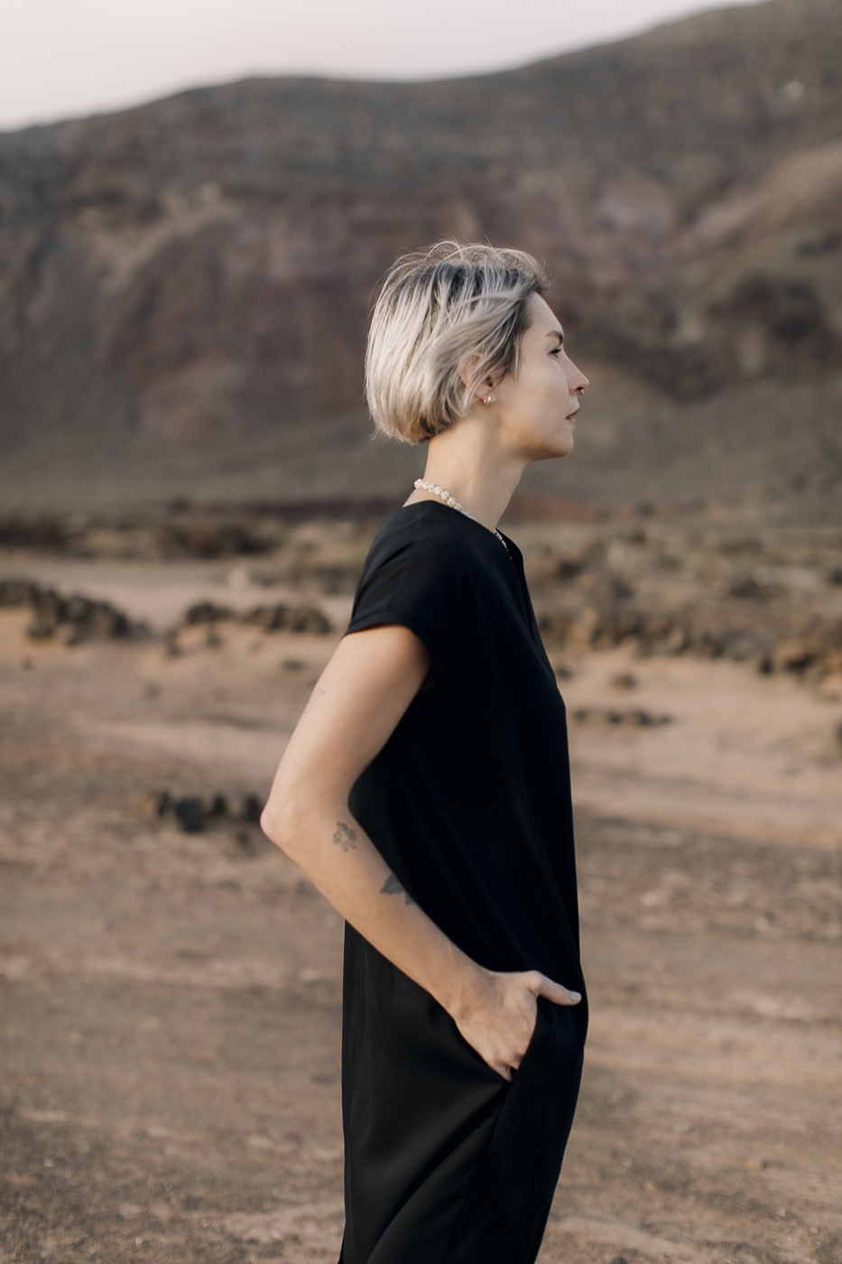 VU dress /black tencel/