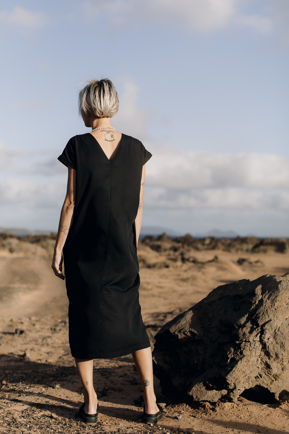 VU dress /black tencel/