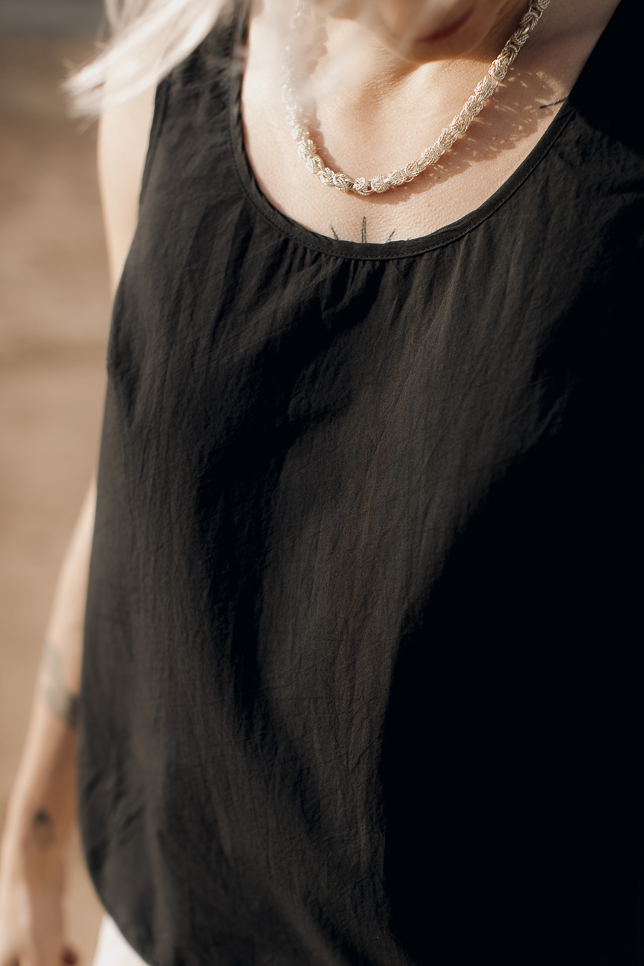 SAMI /black cotton poplin/