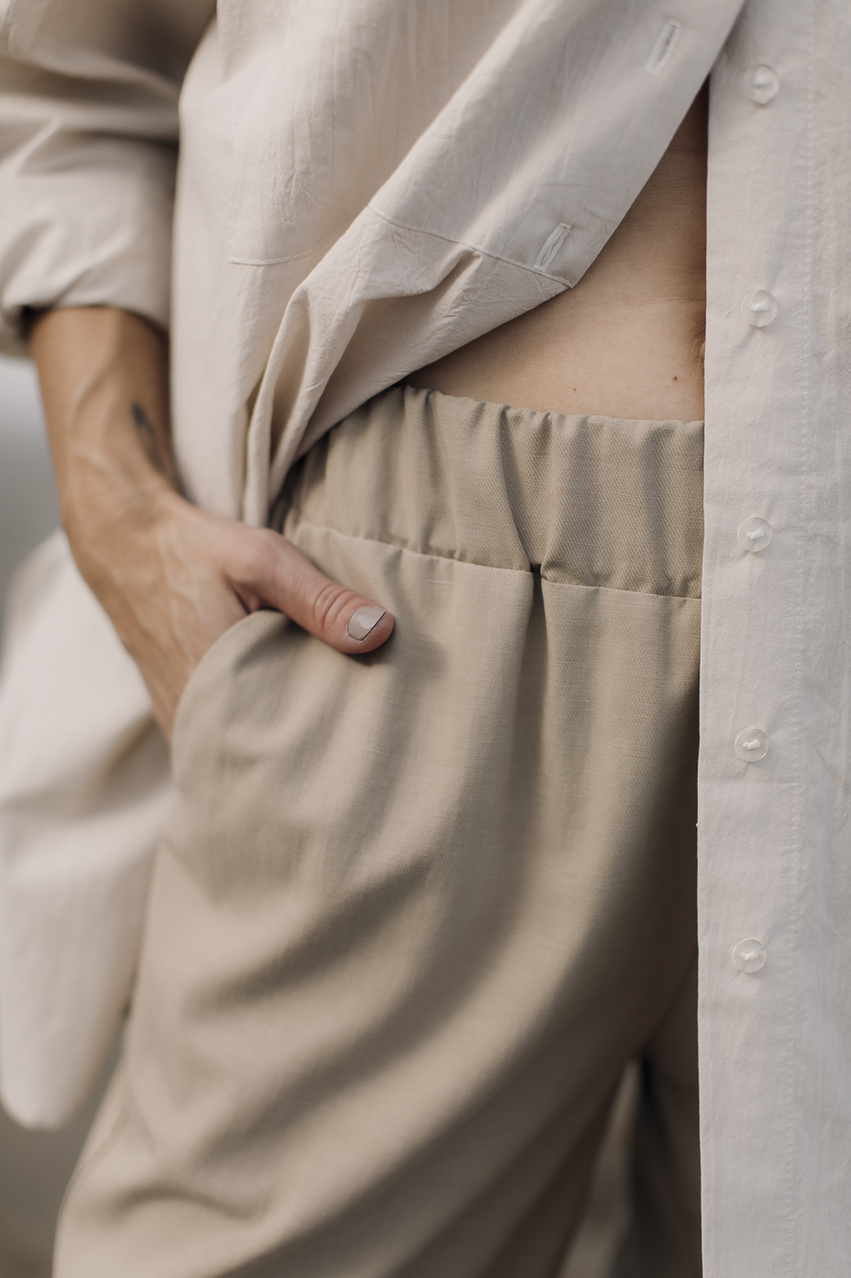 BOOI /beige cotton+lyocell/