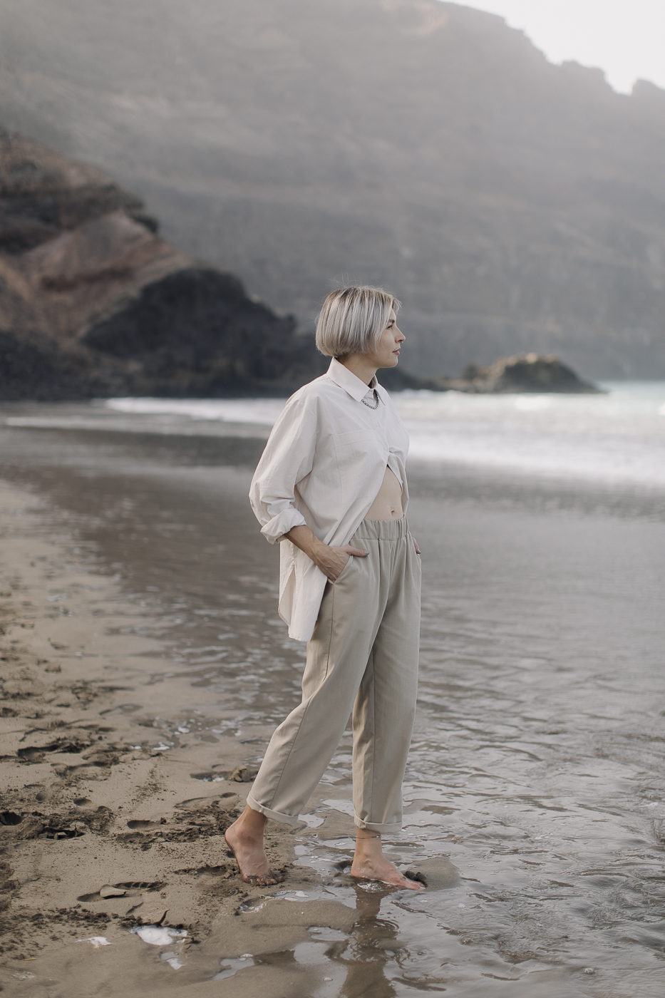 BOOI /beige cotton+lyocell/