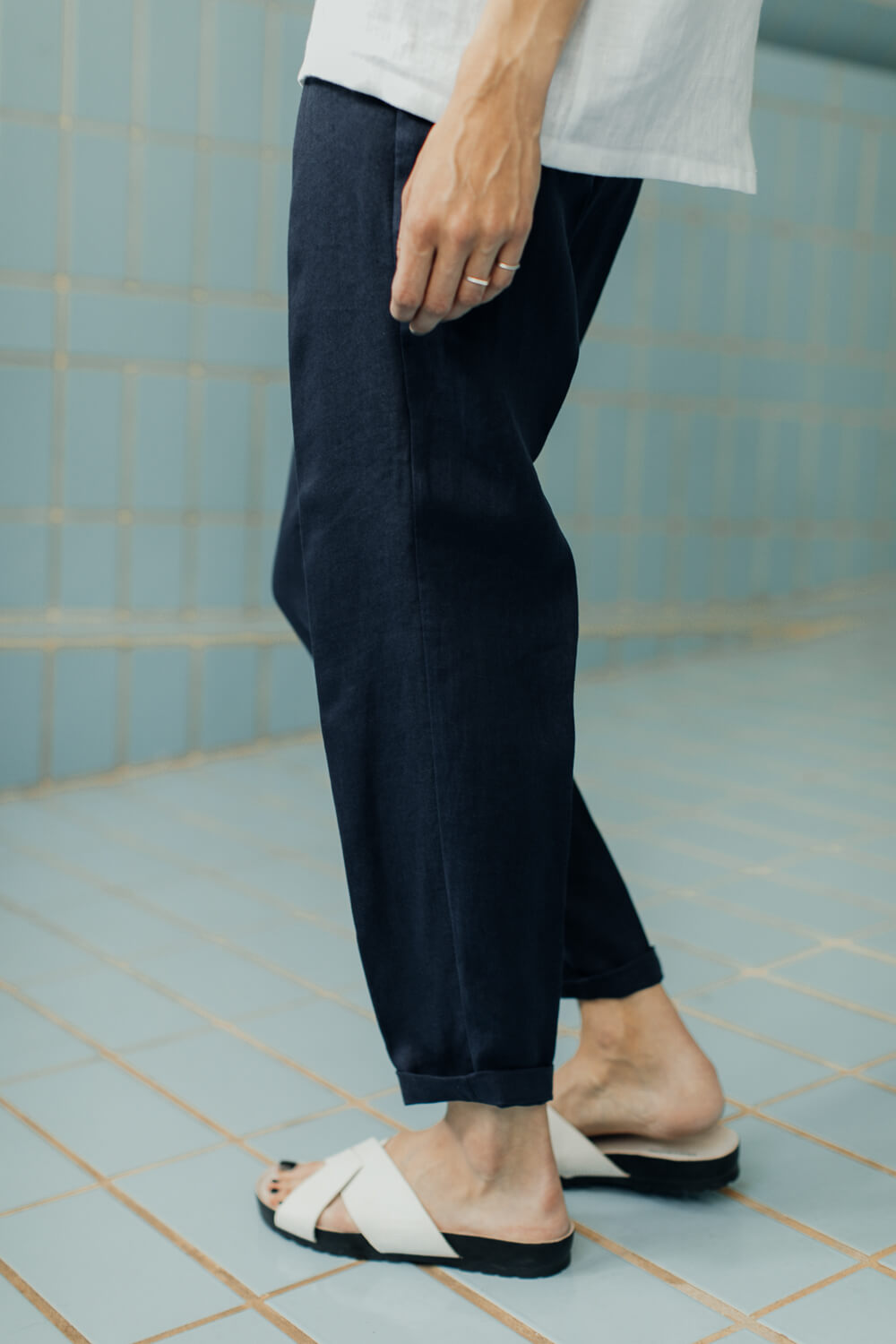 TWO/NIGHT /navy linen/