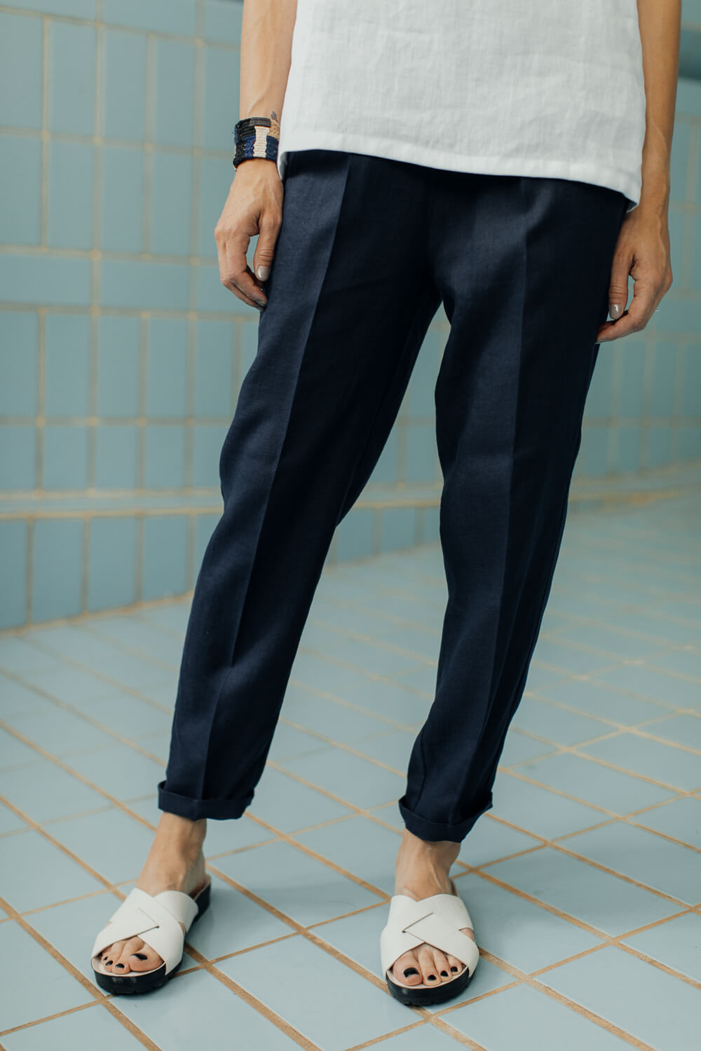 TWO/NIGHT /navy linen/