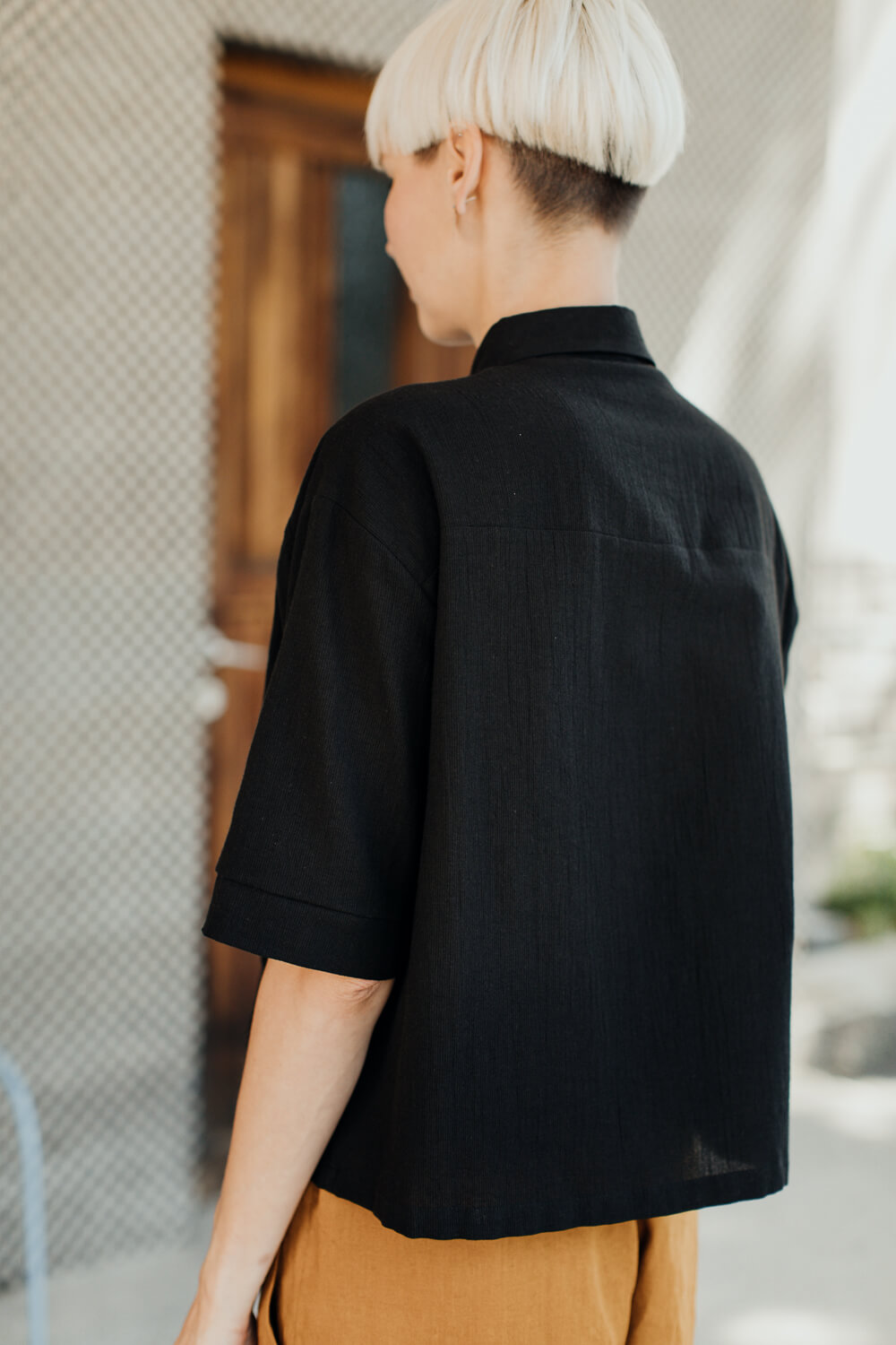 GOYA /black viscose+linen/