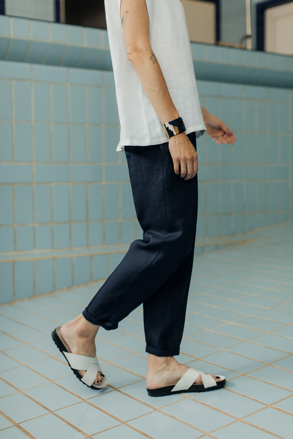 TWO/NIGHT /navy linen/