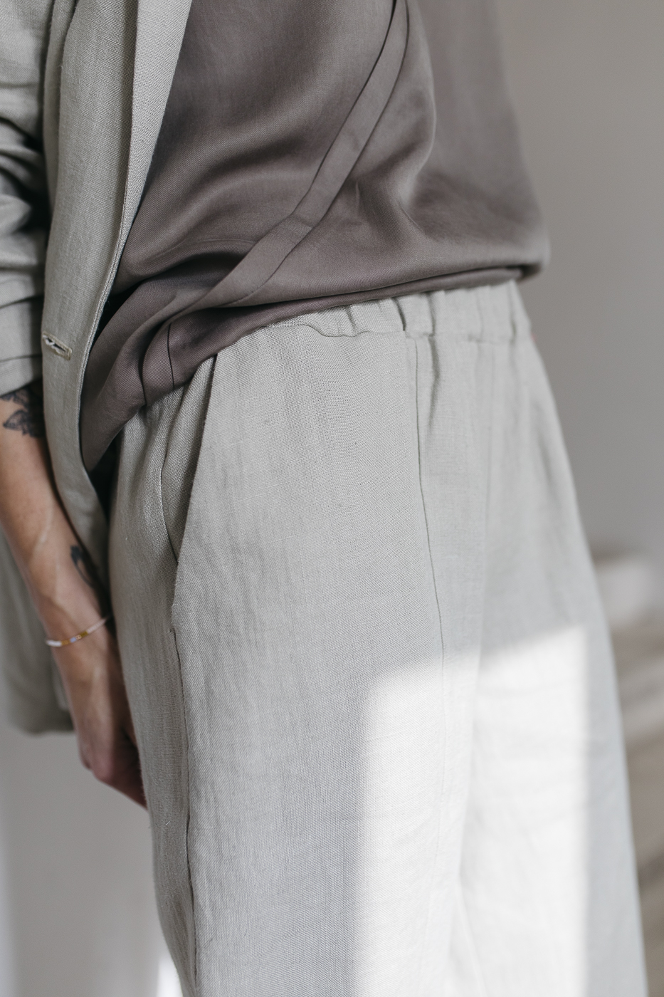 LISBOA /pistachio linen/