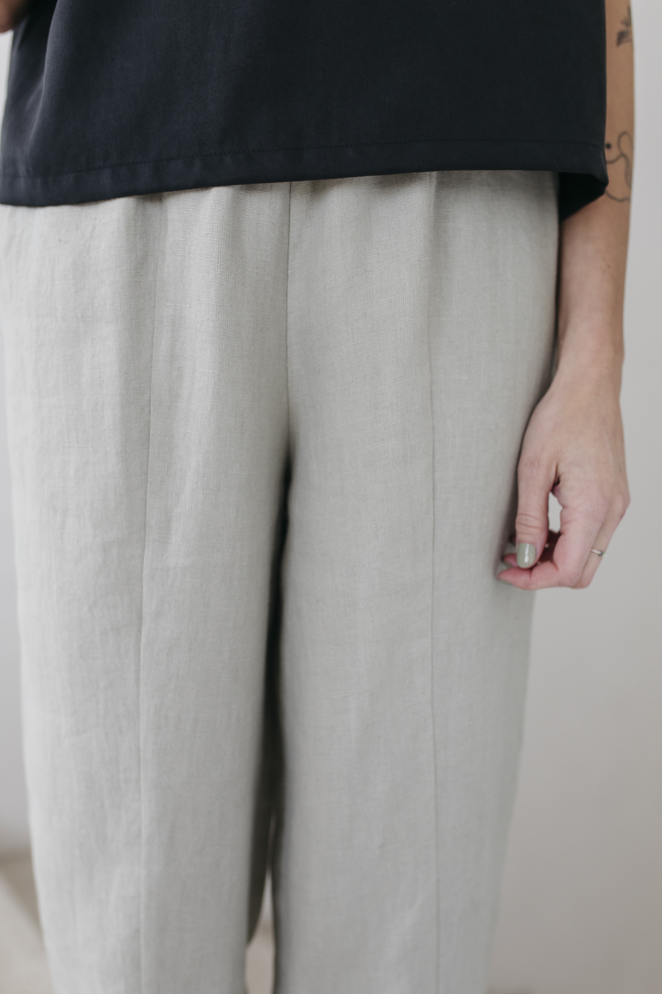 LISBOA /pistachio linen/