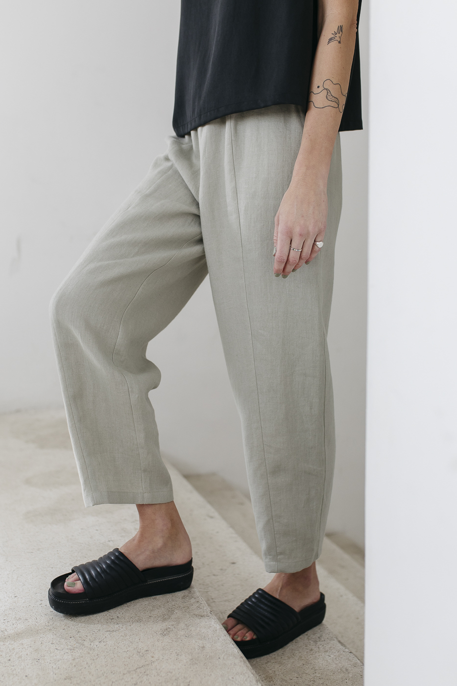 LISBOA /pistachio linen/