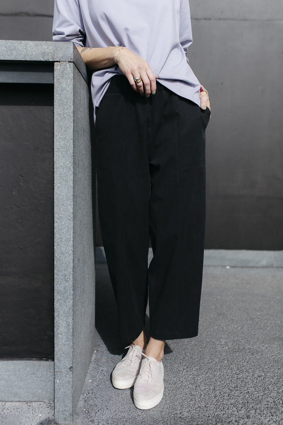 LISBOA /charcoal cotton+tencel/