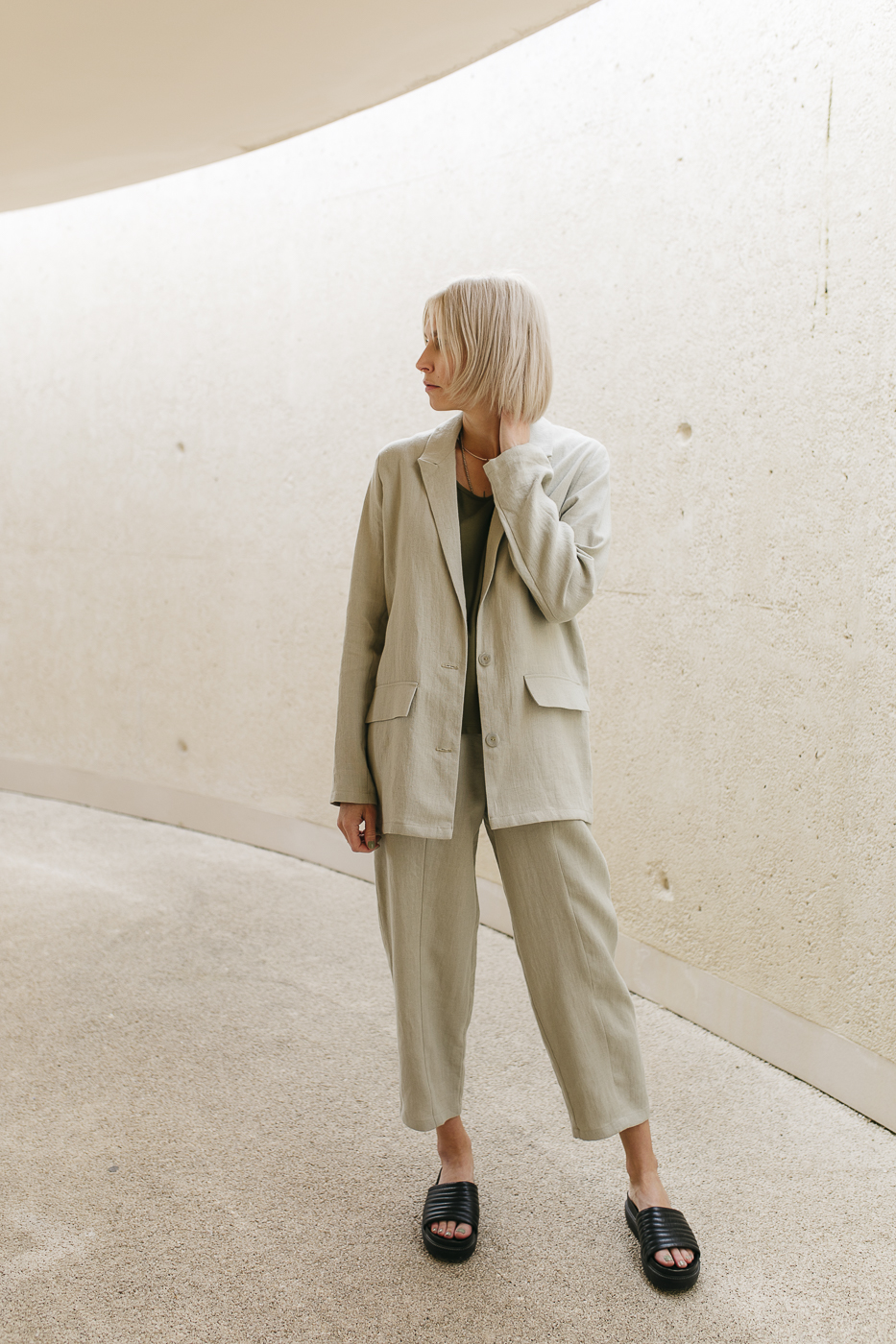 OXI /pistachio linen/