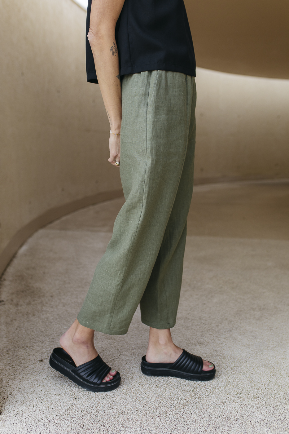 LISBOA /khaki linen/