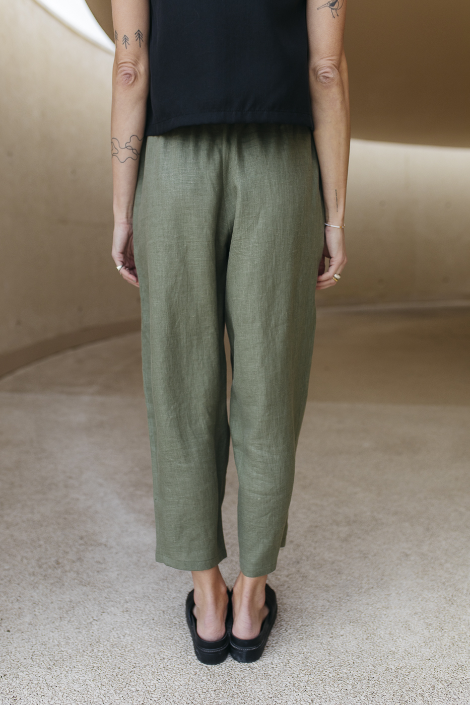 LISBOA /khaki linen/