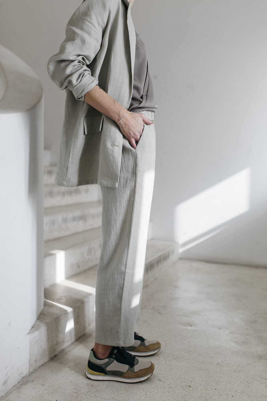 LISBOA /pistachio linen/