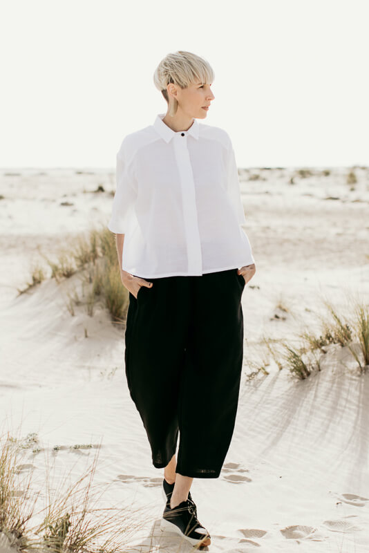 GOYA /white viscose+linen/