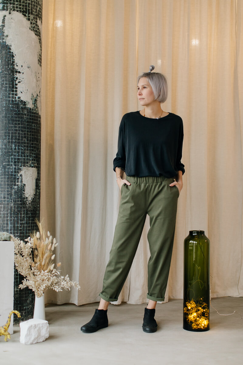 YOUTH /khaki cotton+tencel/