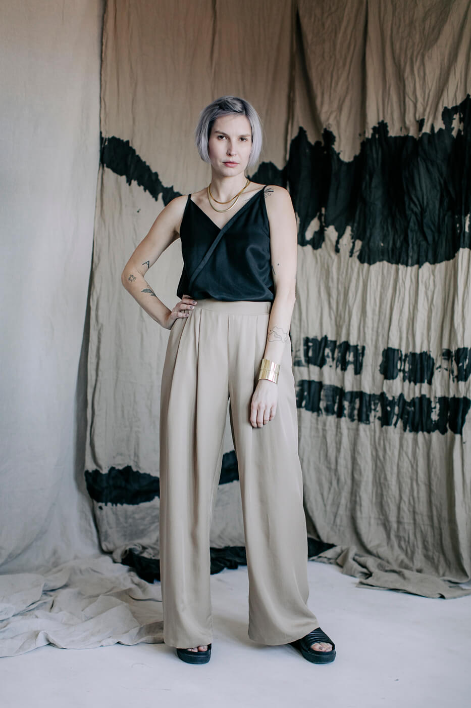 HI /coffee beige tencel/