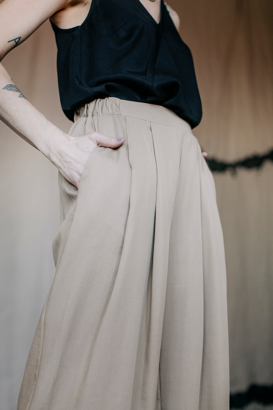 HI /coffee beige tencel/