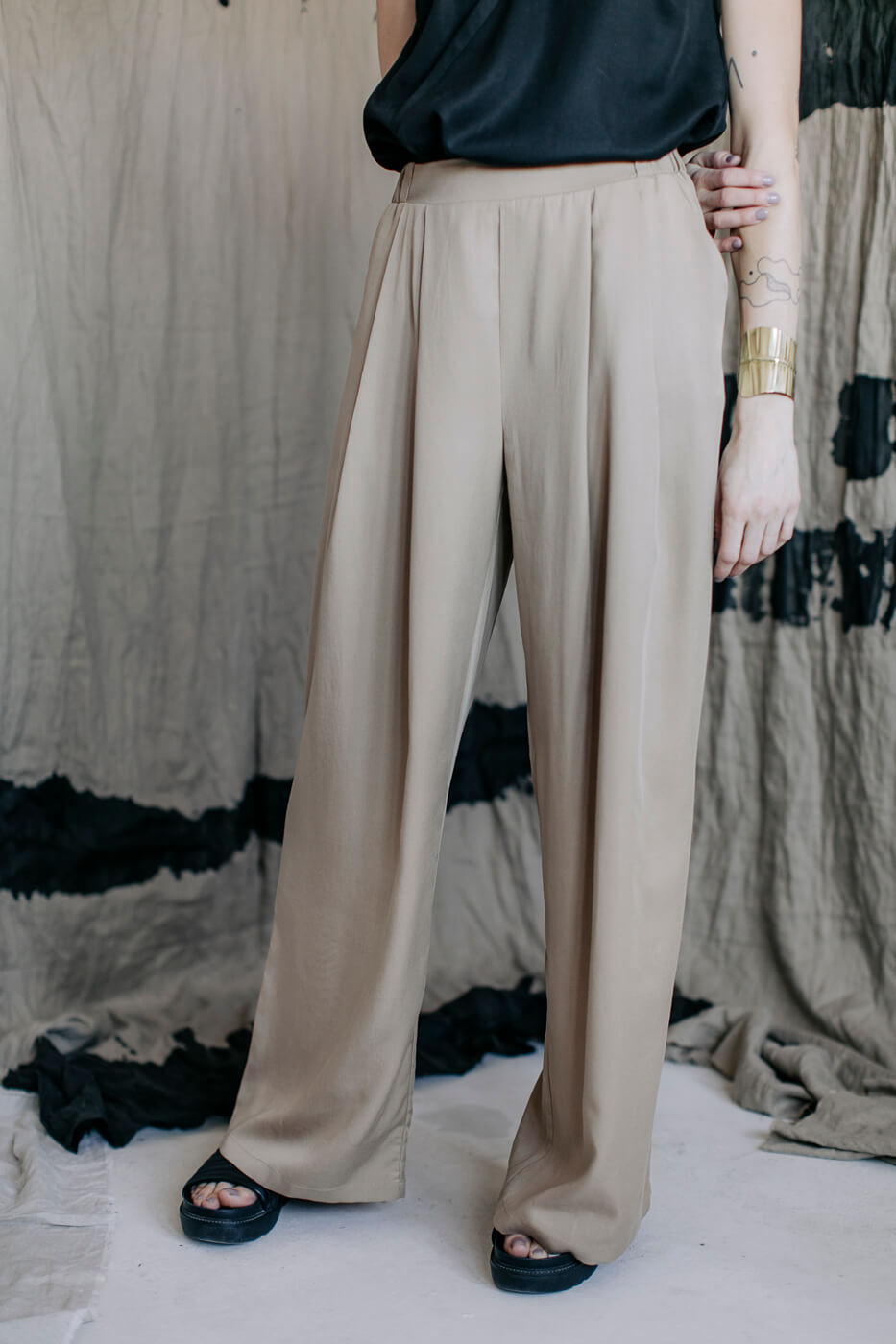 HI /coffee beige tencel/