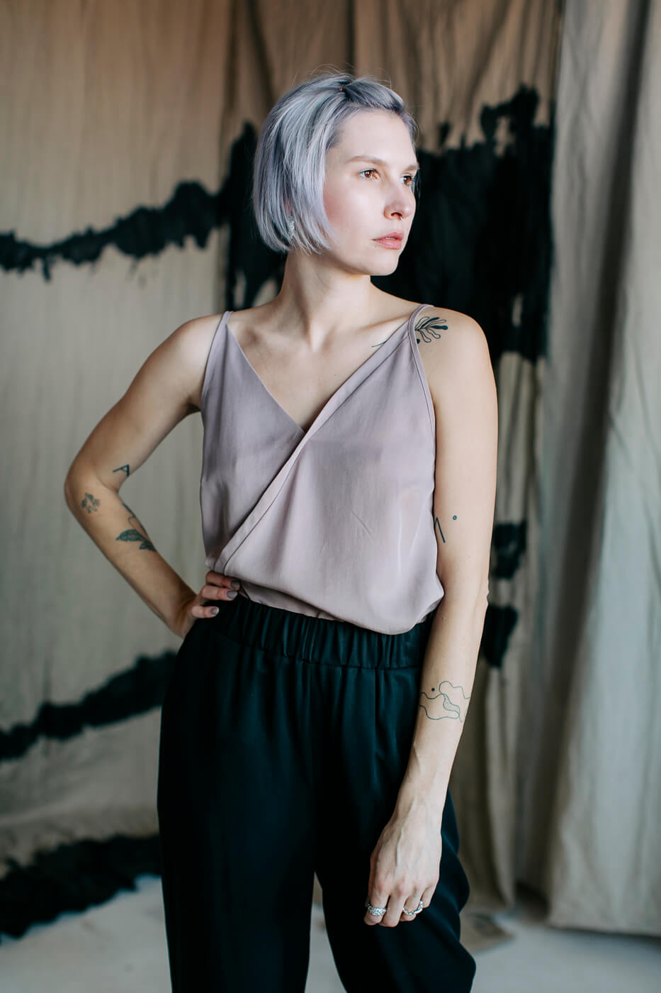 CAIO /pink coffee tencel/