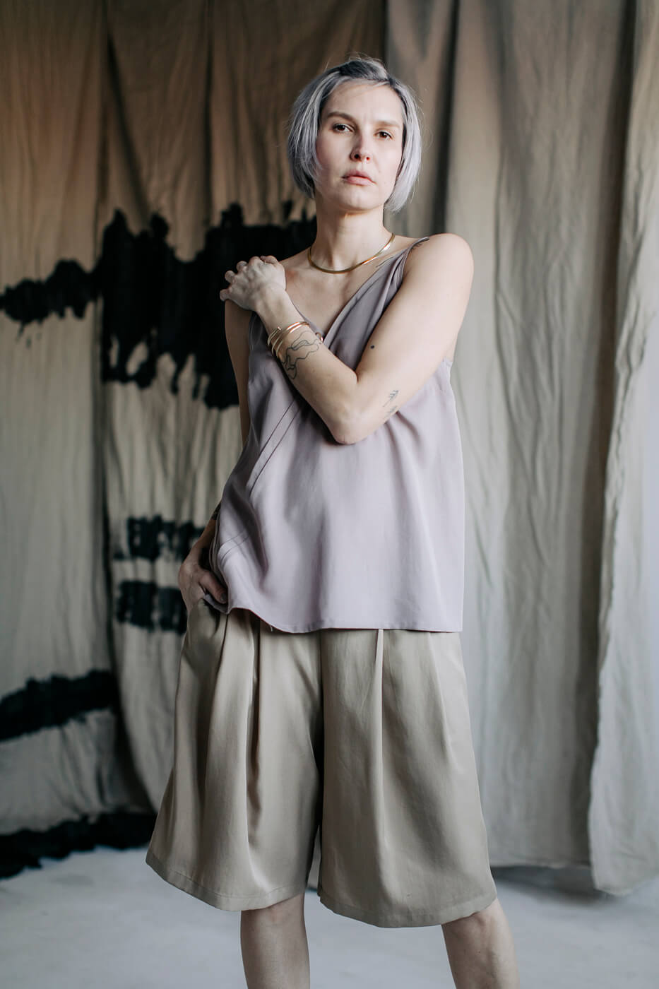 CAIO /pink coffee tencel/