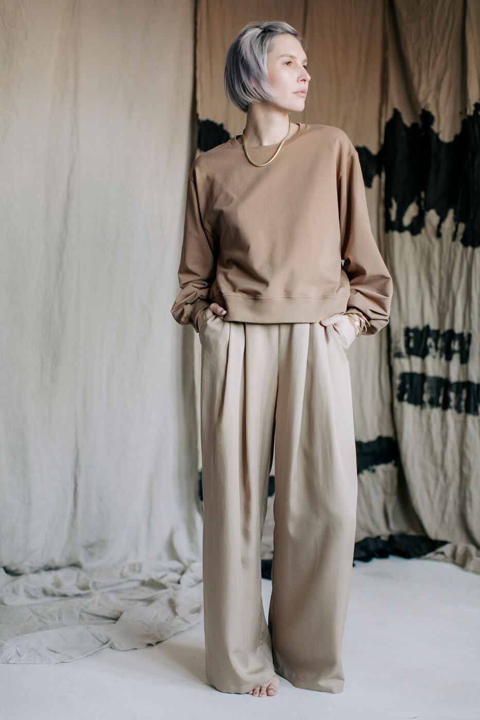 HI /coffee beige tencel/