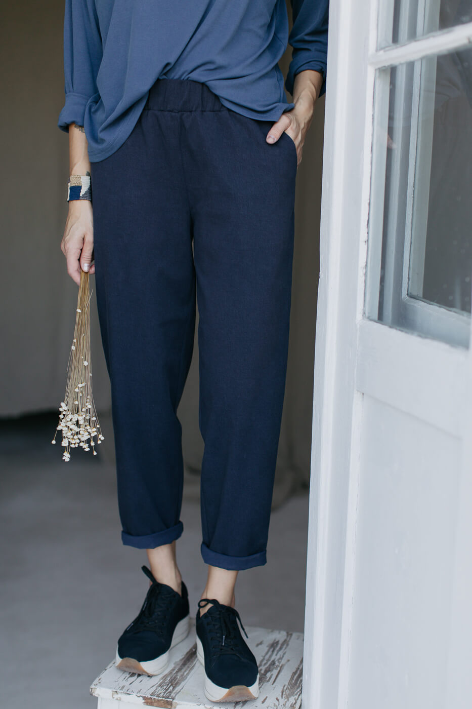 YOUTH /navy cotton+tencel/