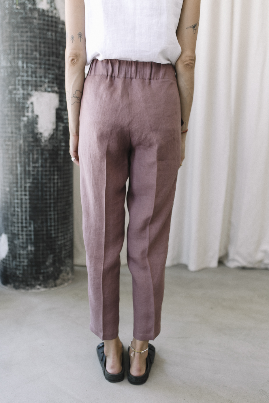 TWO/NIGHT /blueberry pink linen/