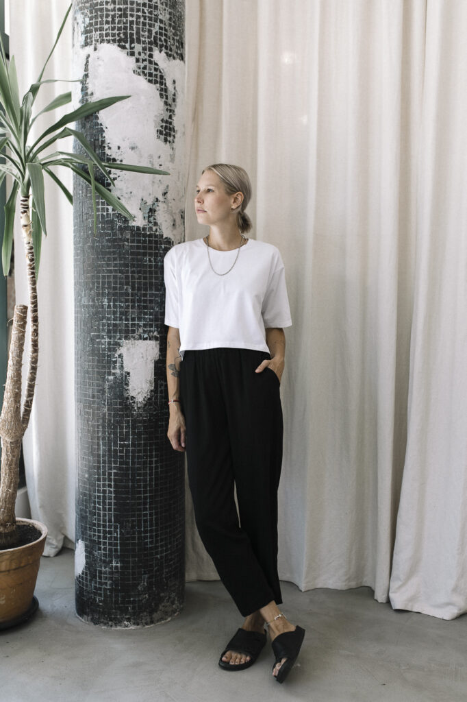 AVA crop top /white cotton/