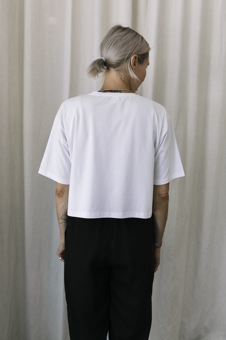 AVA crop top /white cotton/