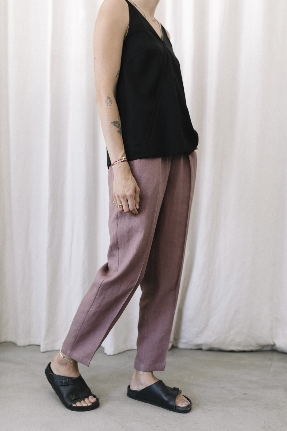 OFFICE /blueberry pink linen/