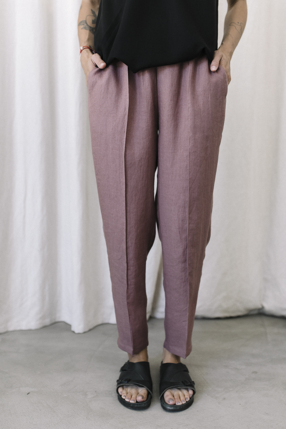 OFFICE /blueberry pink linen/