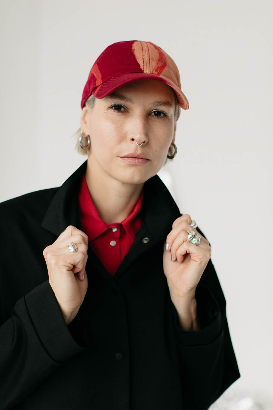 CAP /red wine cotton/