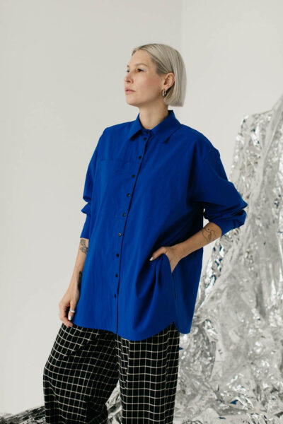 FLORIDA /cobalt blue cotton poplin/