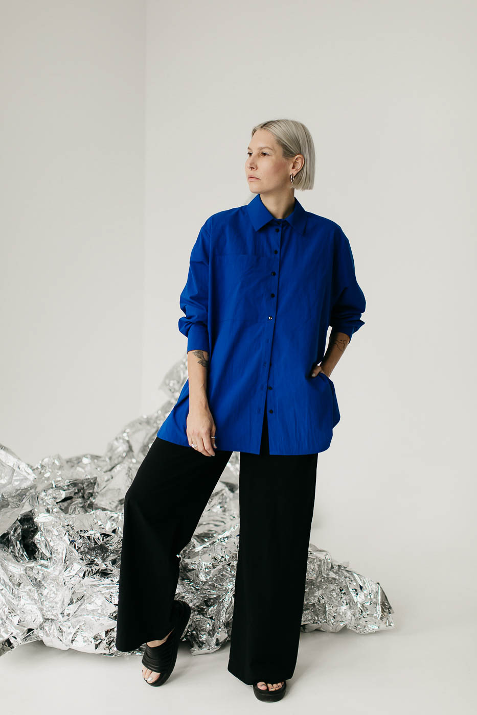 FLORIDA /cobalt blue cotton poplin/