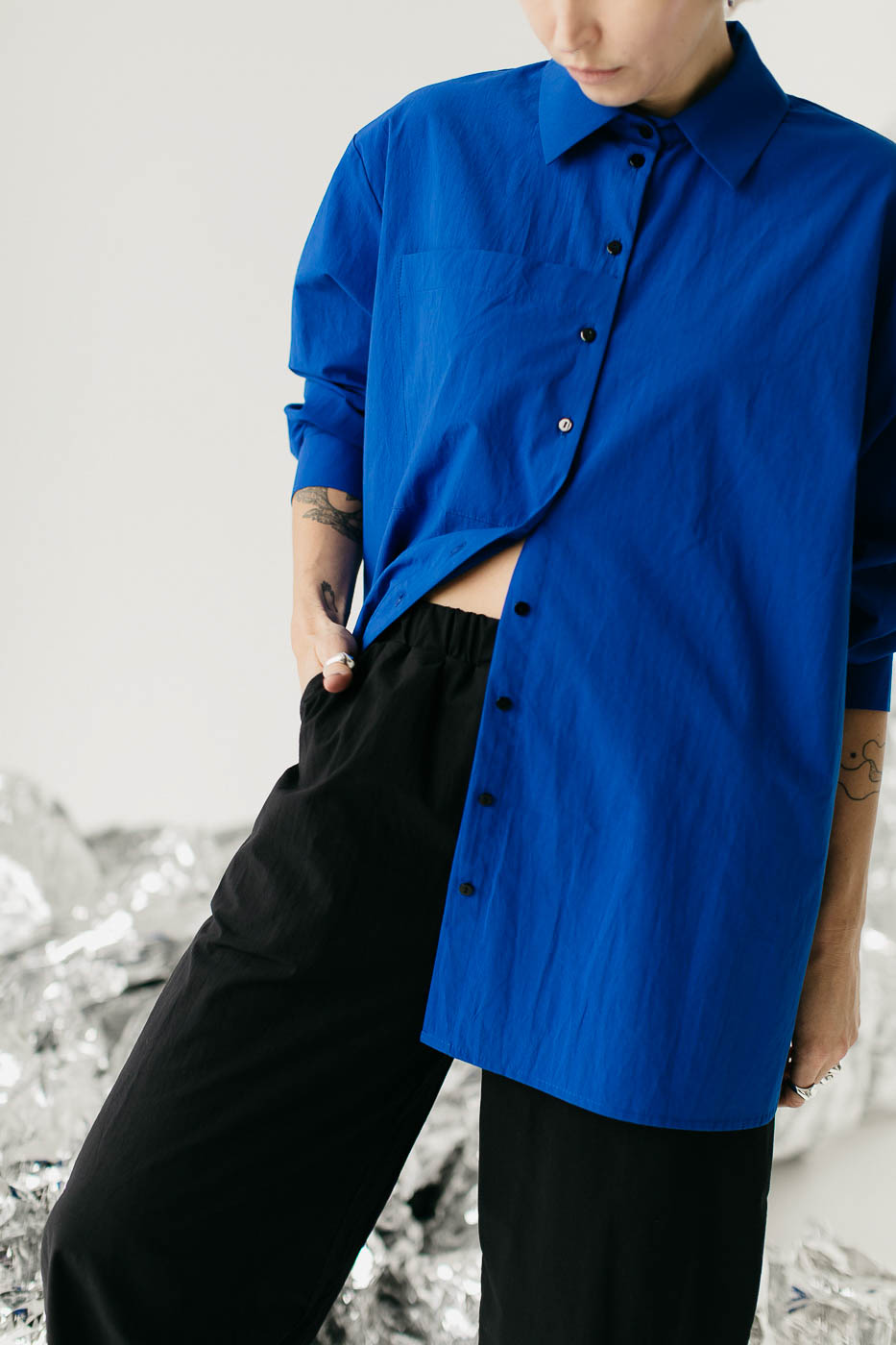 FLORIDA /cobalt blue cotton poplin/