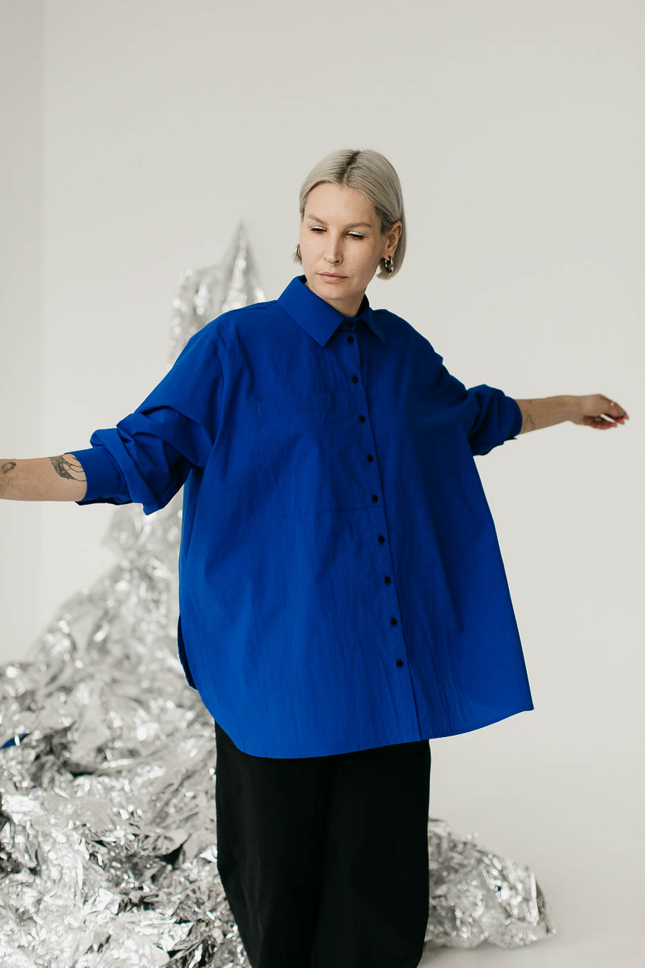 FLORIDA /cobalt blue cotton poplin/