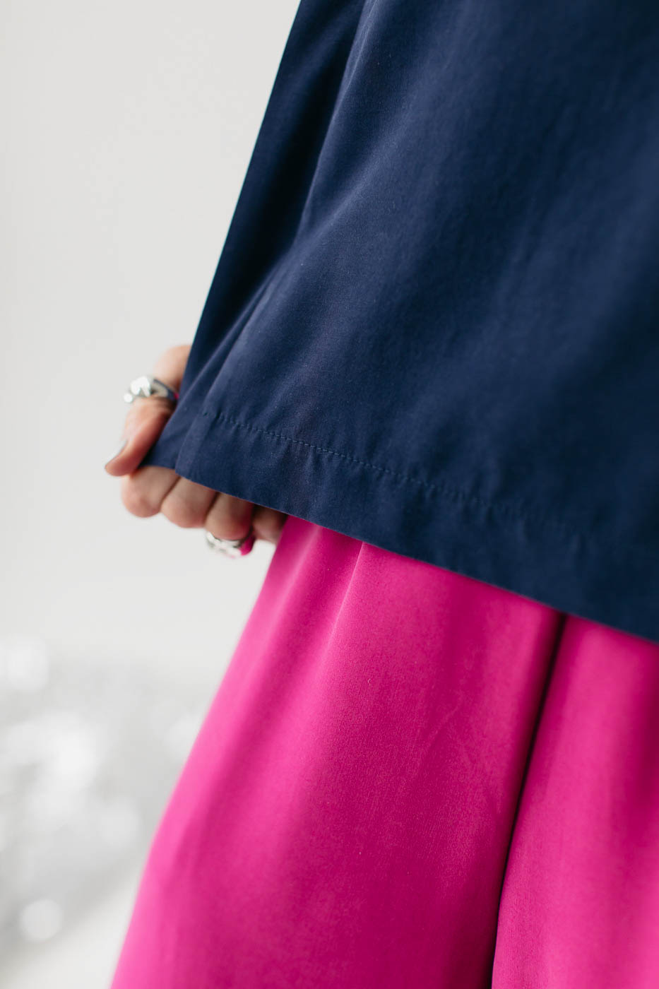 ORIGAMI /navy rayon/