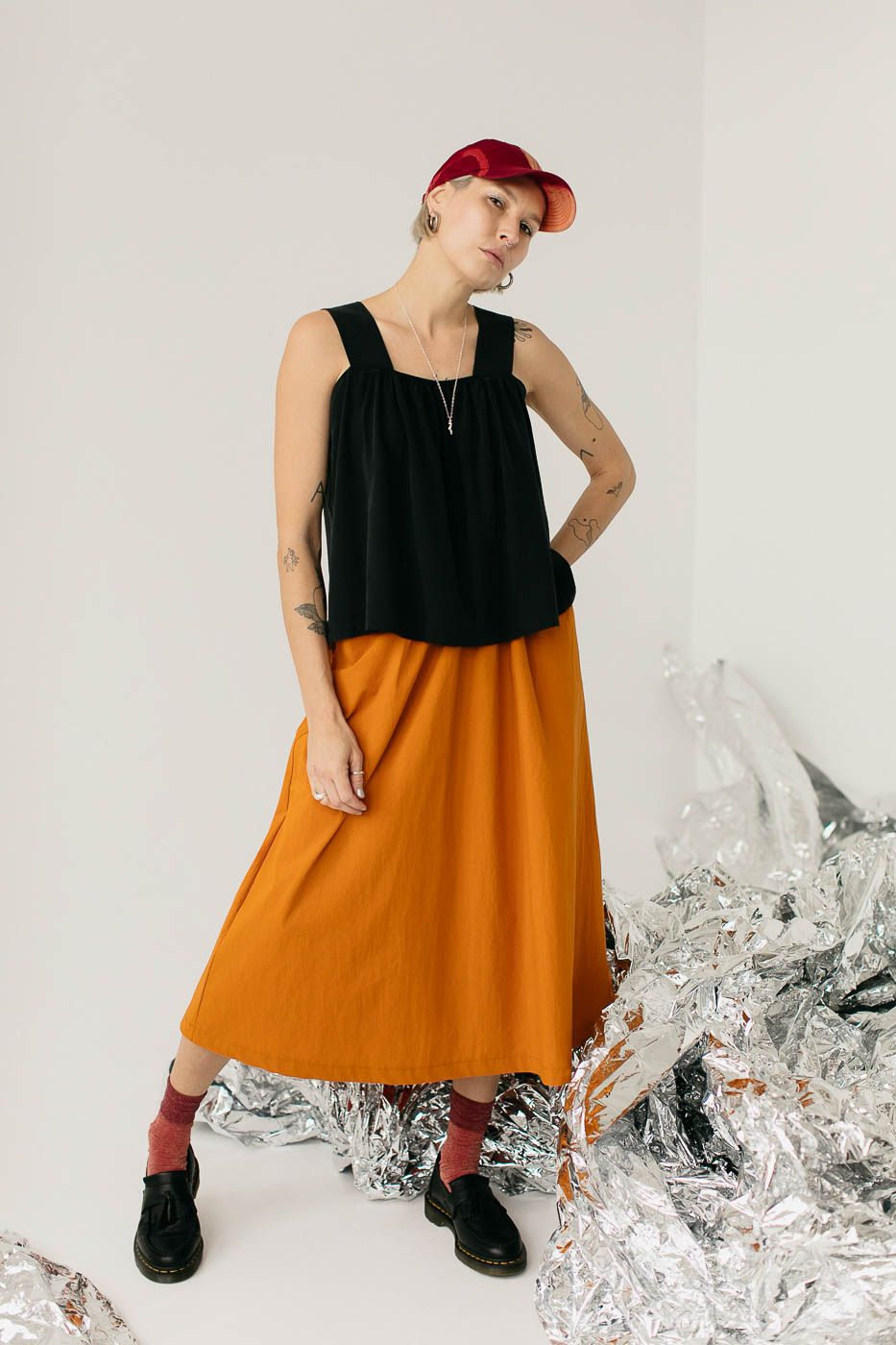 SAMOA /charcoal black rayon/