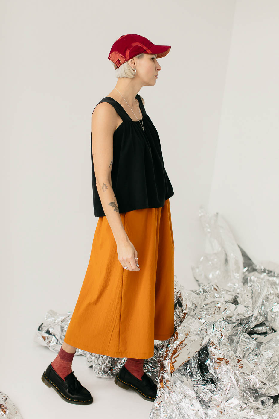 CAP /red wine cotton/