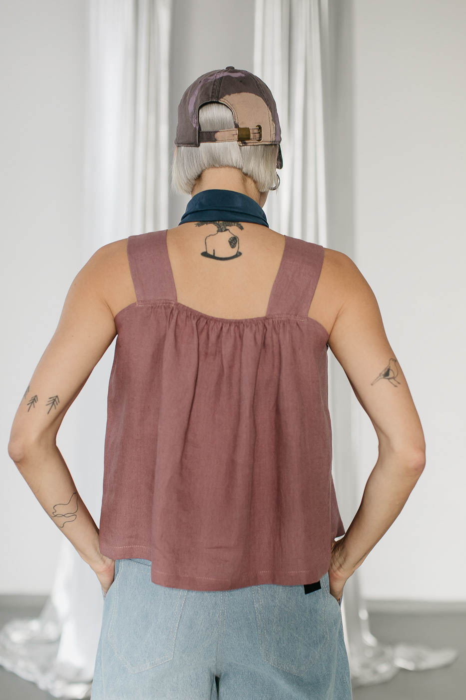 SAMOA /blueberry pink linen/