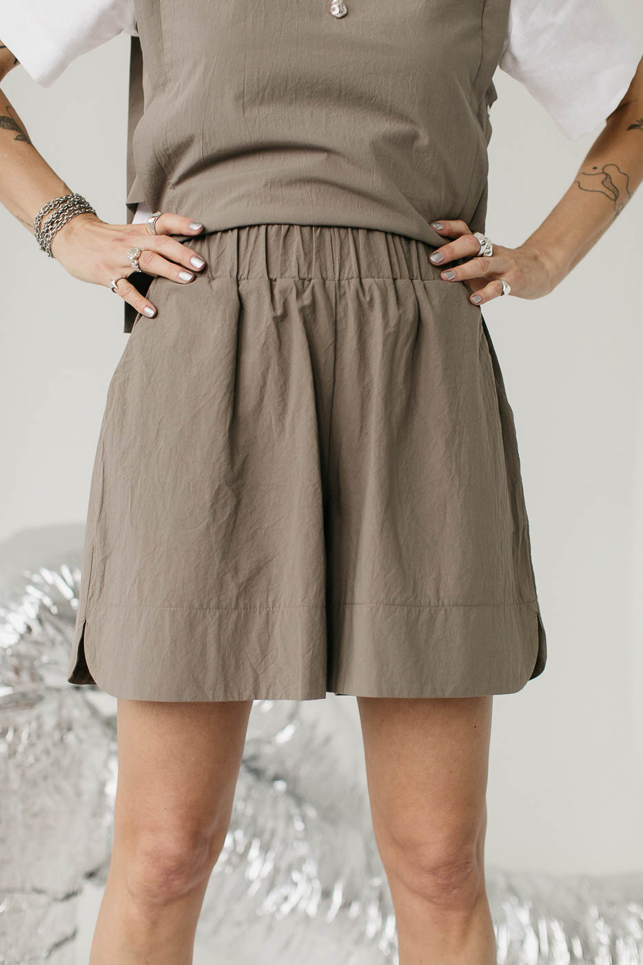 HI ROMA /khaki cotton poplin/