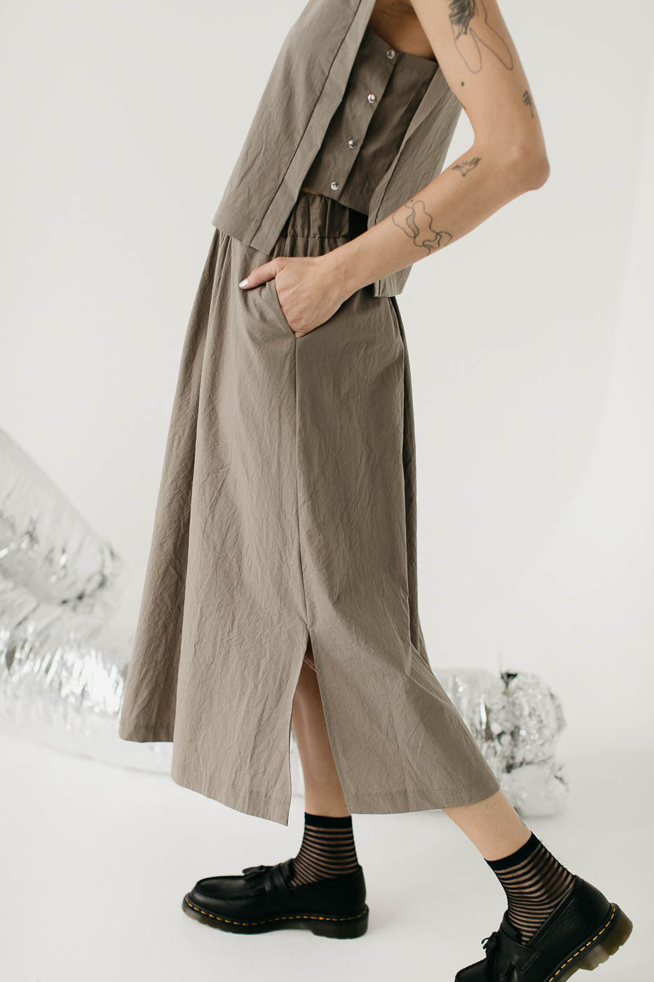 NIKO /khaki cotton poplin/