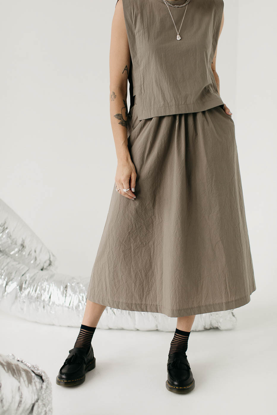 NIKO /khaki cotton poplin/