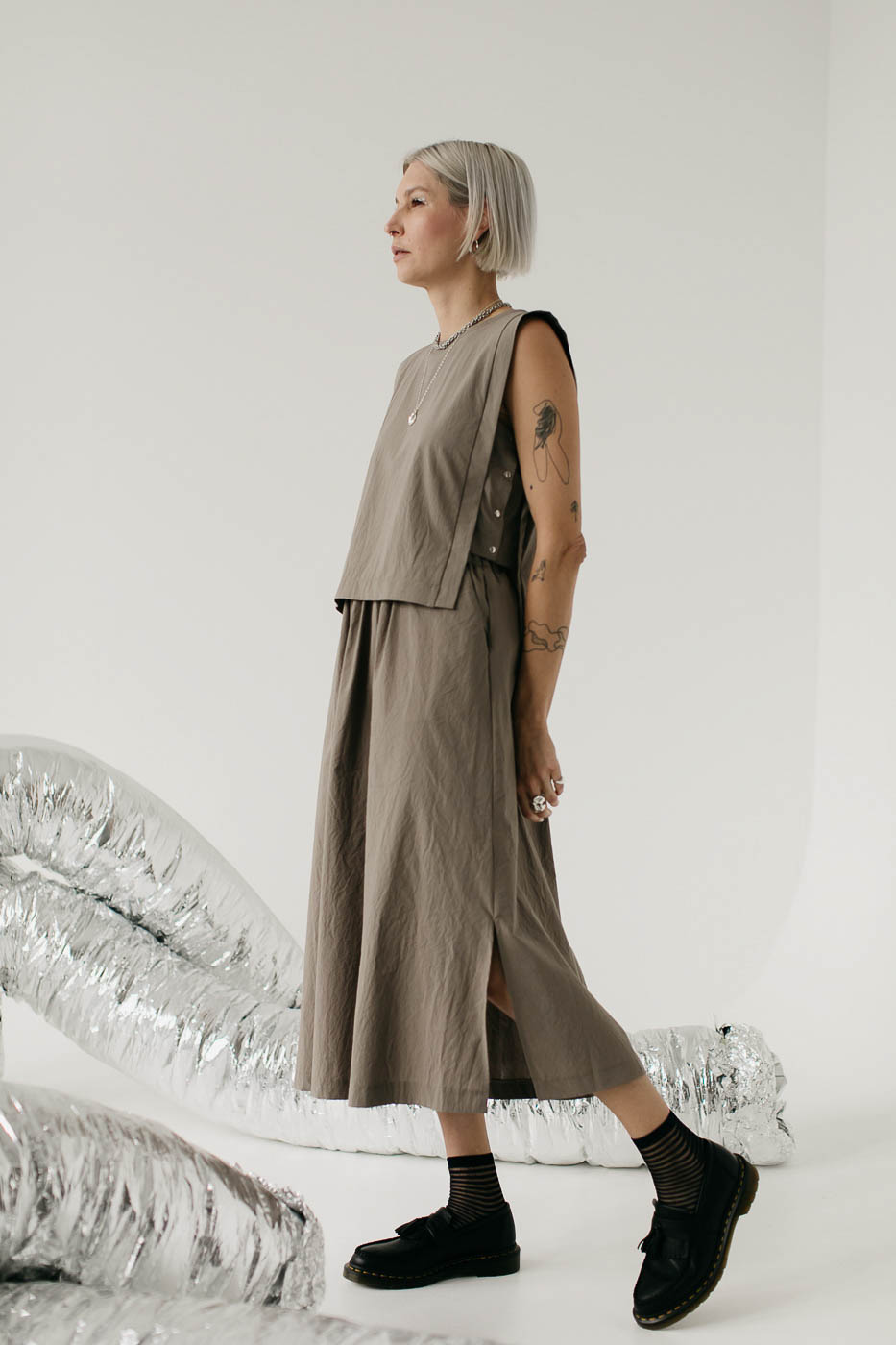 NIKO /khaki cotton poplin/