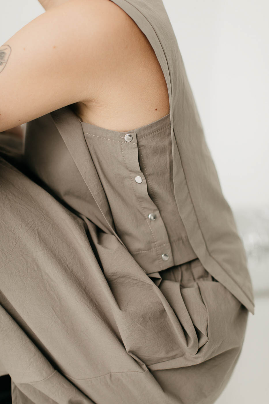 ORIGAMI /khaki cotton poplin/