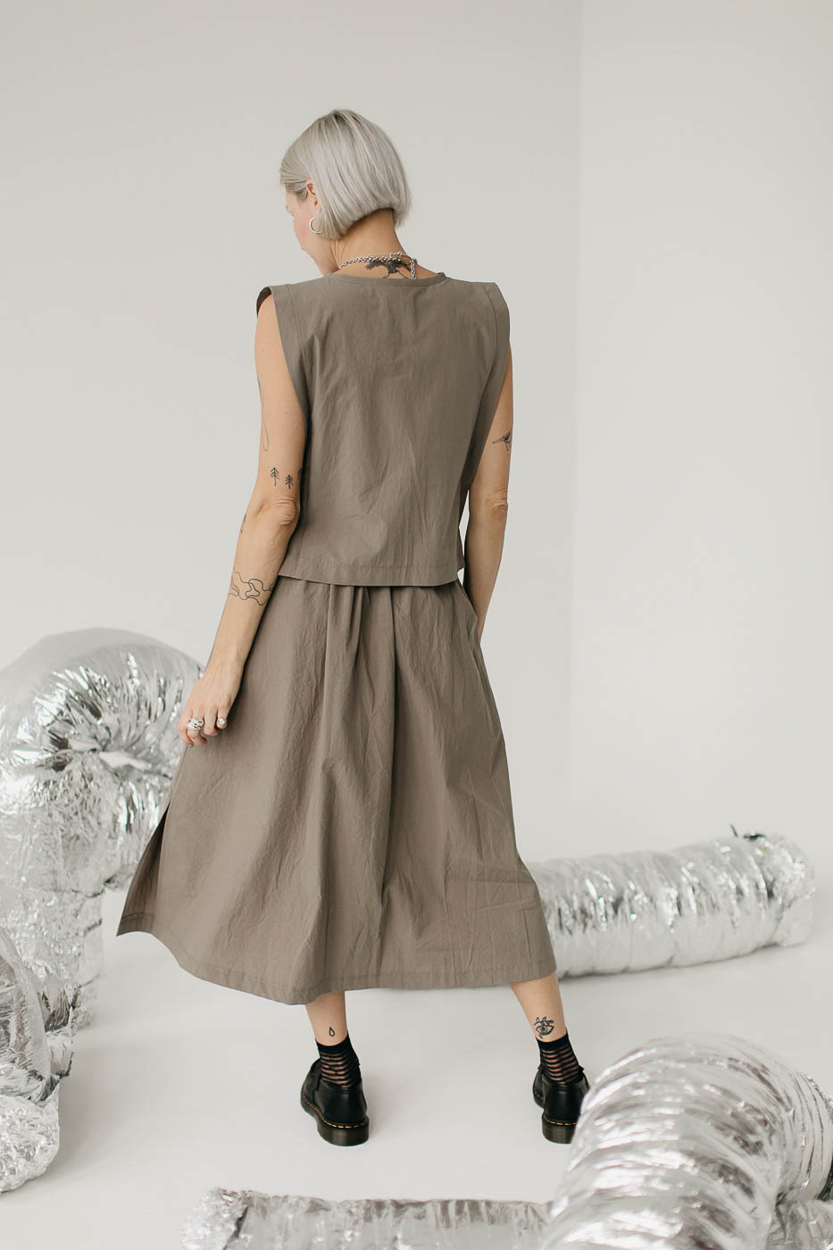 NIKO /khaki cotton poplin/