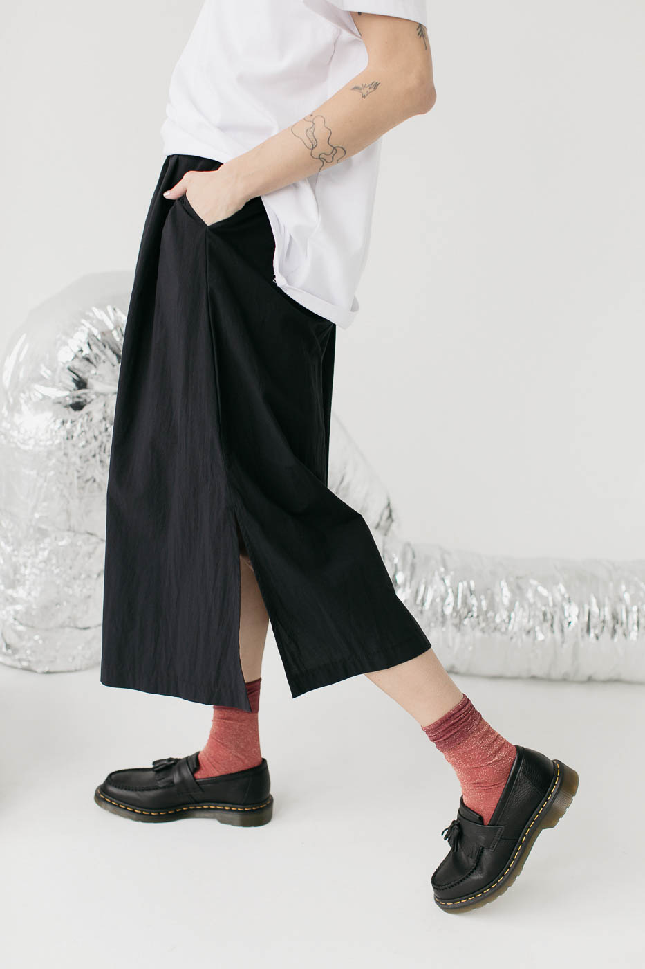 NIKO /black cotton poplin/