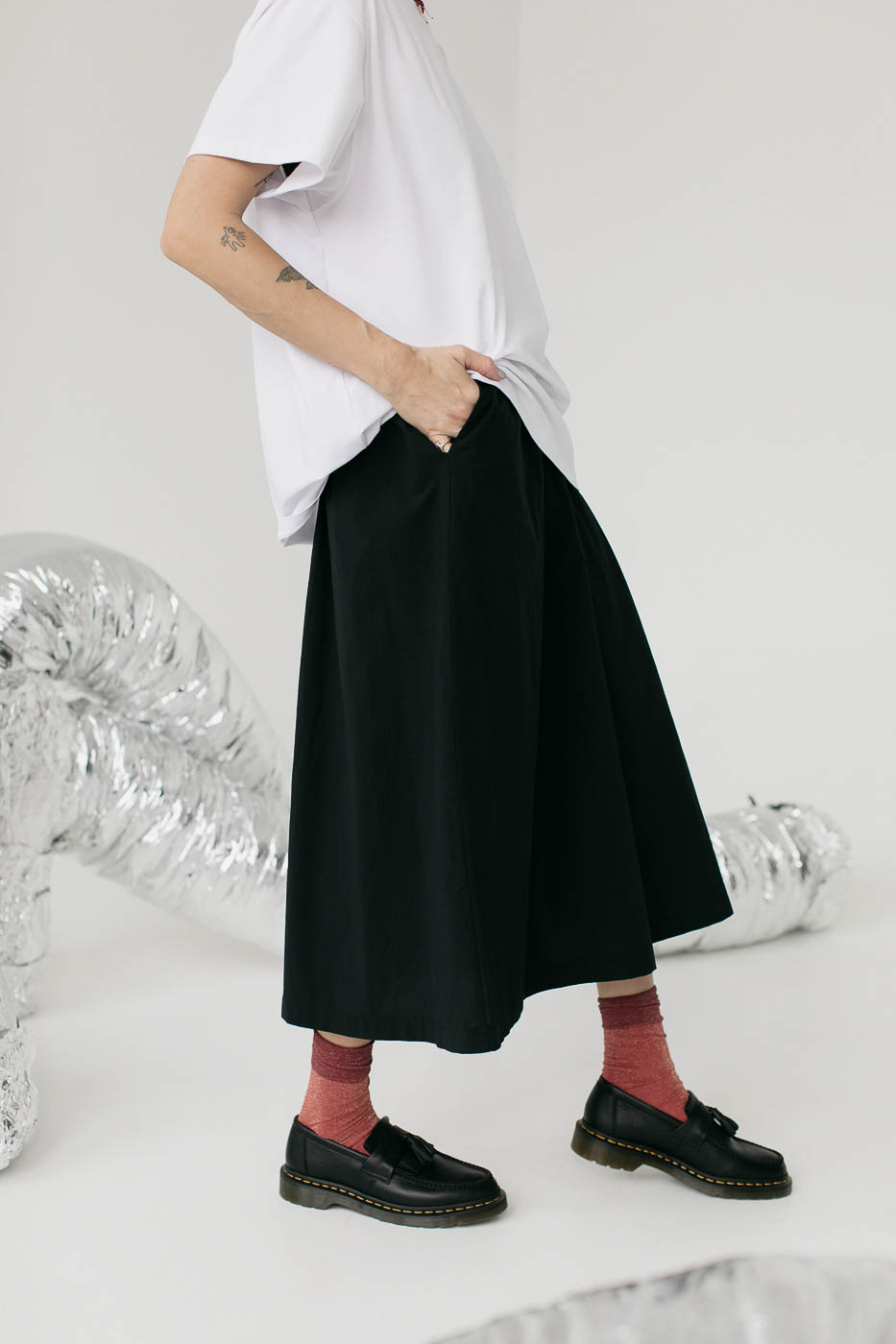 NIKO /black cotton poplin/