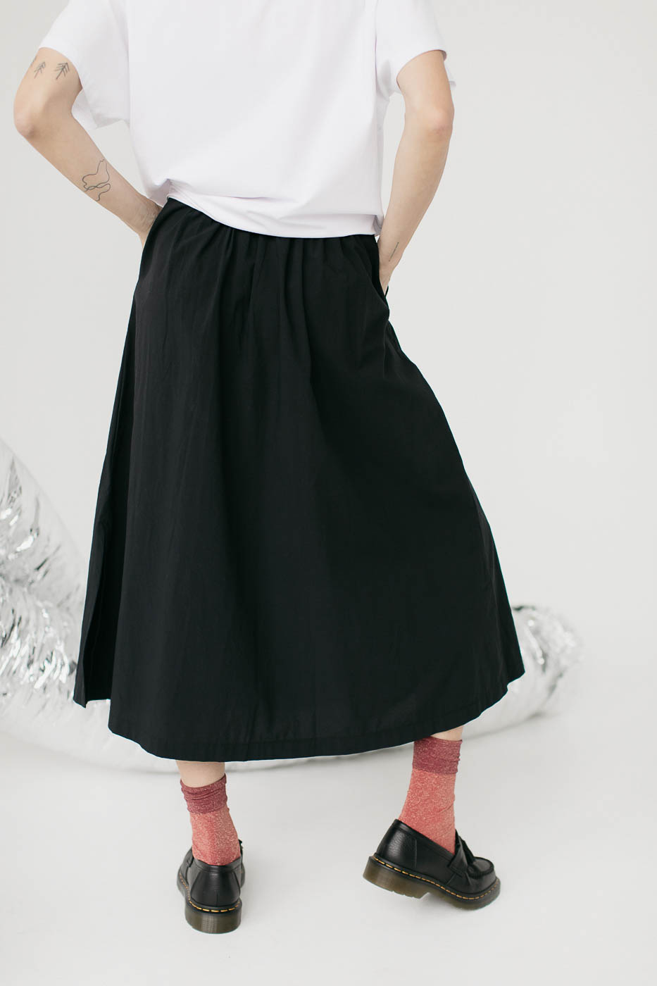 NIKO /black cotton poplin/