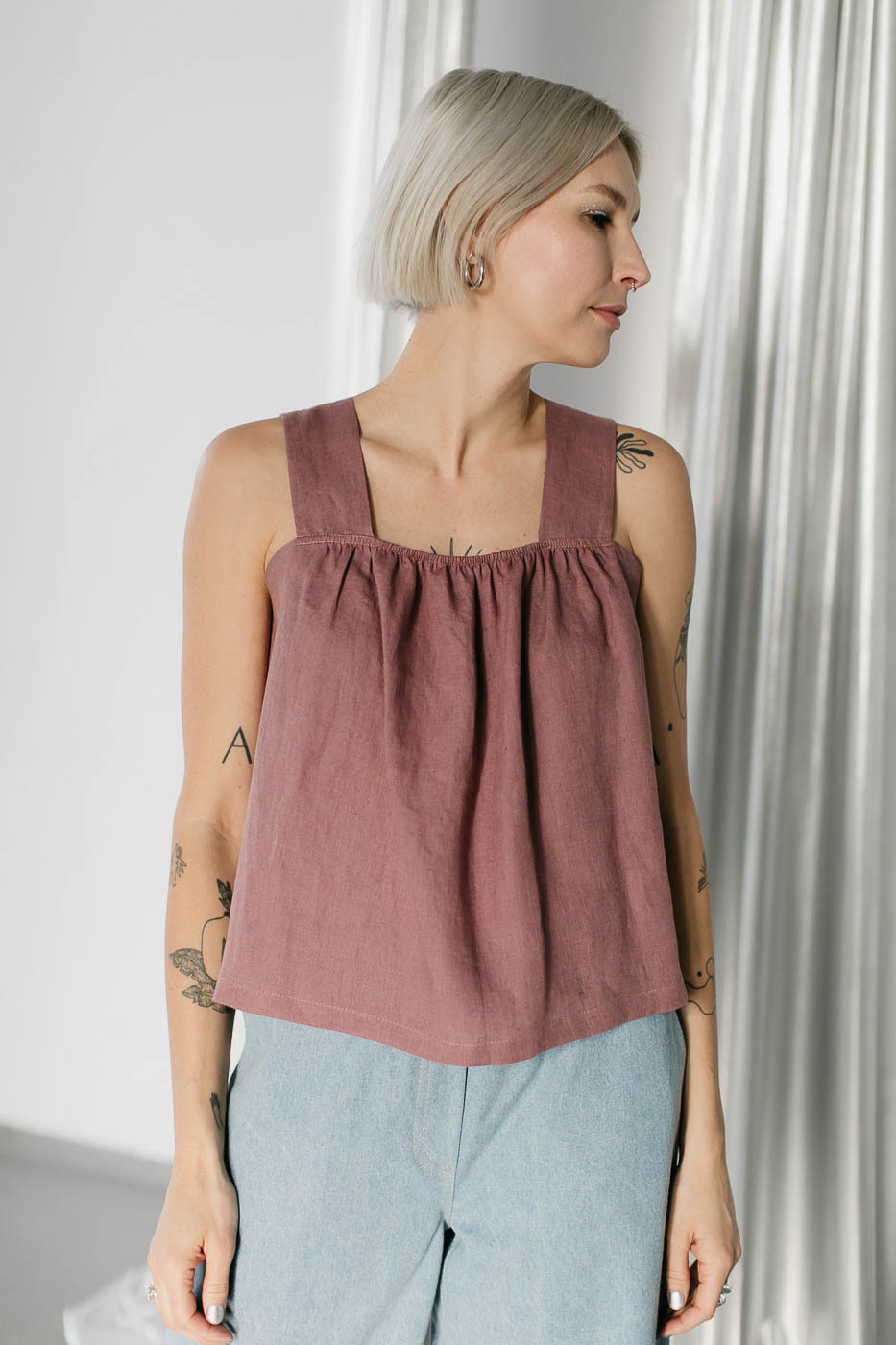 SAMOA /blueberry pink linen/